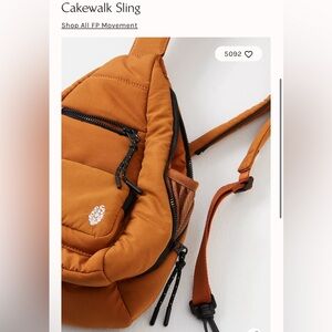 Free People Cakewalk Sling Crossbody Bag in Rust
